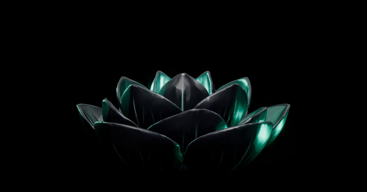 The Bloomify 3D lotus that opens the site's 3D scroll animation