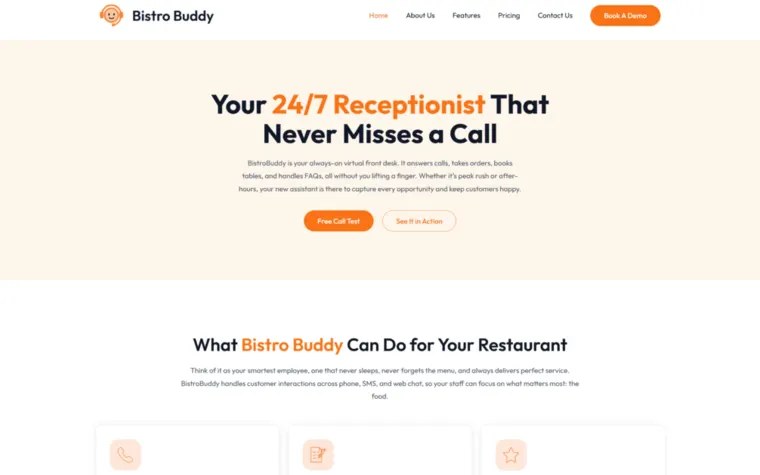 Bistro Buddy website