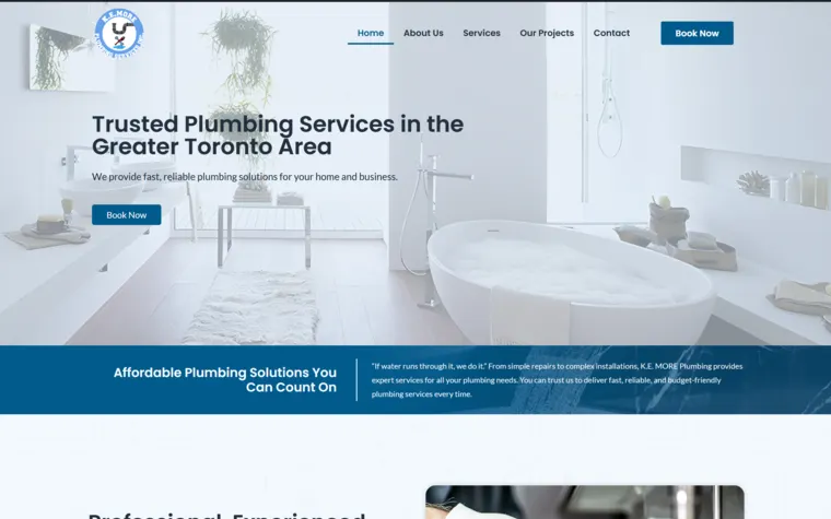 K.E. More Plumbing website