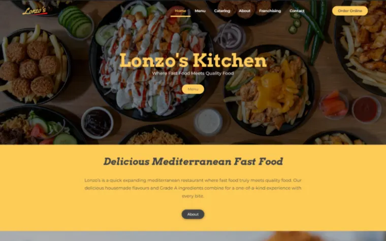 Lonzo's Kitchen website