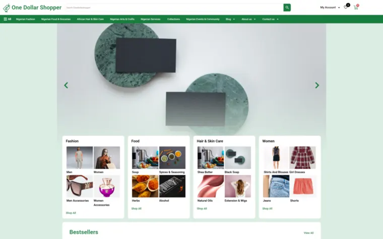 One Dollar Shopper website