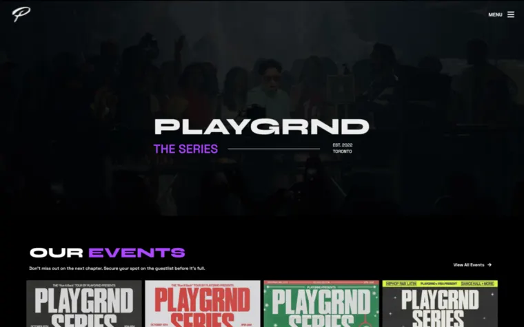 Playgrnd website