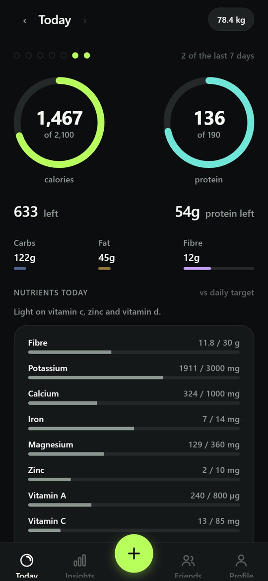 Weighed — Nutrition app